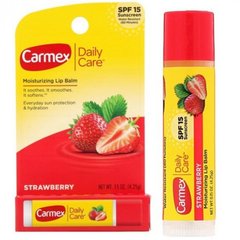 Лечебный увлажняющий бальзам-стик для губ Carmex Strawberry Stick Set Lip Balm SPF 15