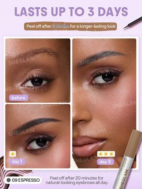 Гель-тинт для бровей Sheglam Tint Lock Tattoo Peel Off Brow Gel 09 Espresso