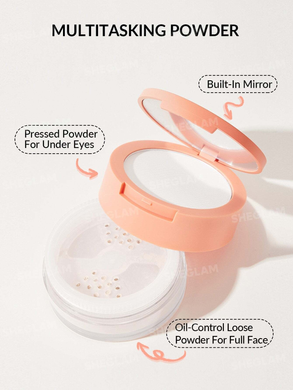 Двойная матирующая пудра SHEGLAM Insta-Ready Face & Under Eye Setting Powder Duo  Translucent 14 г