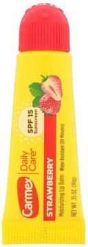 Лікувальний бальзам для гу  Carmex Strawberry Moisturizing Lip Balm Tube SPF 15