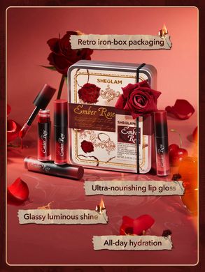 Набор блесков для губ  SHEGLAM Ember Rose Immortal Love Nourishing Lip Gloss Set