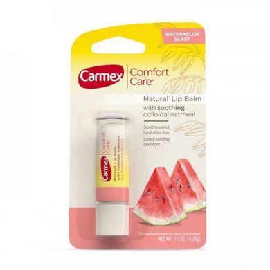 Лечебный бальзам-стик для губ Carmex Сочный арбуз Comfort Care Colloidal Oatmeal Lip Balm Watermelon Blast Stick