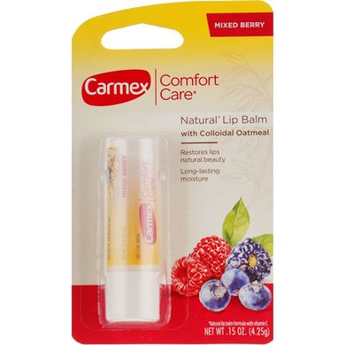 Лечебный бальзам-стик для губ Carmex Ягодный микс Comfort Care Colloidal Oatmeal Lip Balm Mixed Berry Stick