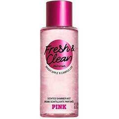 Парфумований свіжий спрей для тіла з шиммером Victoria's Secret PINK Fresh & Clean Scented Shimmer Mist 250 мл
