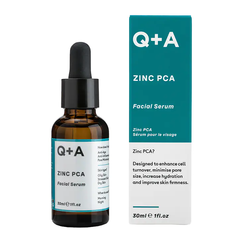 Q+A - Регенерирующая сыворотка для лица с цинком PCA - Zinc PCA - Facial Serum - 30ml