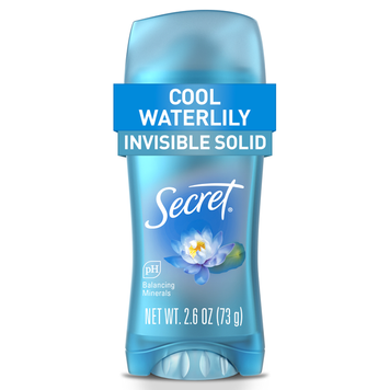 Твердий дезодорант-антиперспірант Secret Invisible Solid 72H Protection Cool Waterlily, 73 г
