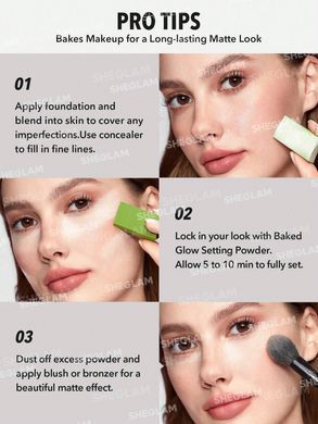 Рассыпчатая пудра для фиксации макияжа SHEGLAM Baked Glow Setting Powder Translucent  (возможно повреждение упаковки)