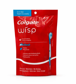 Одноразовые зубные щетки Colgate Max Fresh Wisp Disposable Mini Travel Toothbrushes Peppermint Набор 24шт