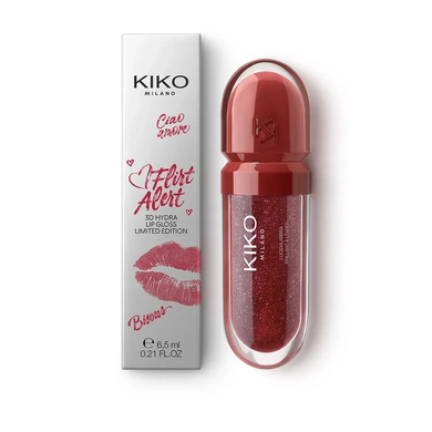 Увлажняющий блеск для губ с 3D-эффектом Kiko Milano Flirt Alert 3D Hydra Lip Gloss Limited Edition  03 Choco Flex