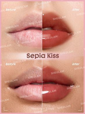 Блиск для губ Sheglam Booster Shine Plumping Lip Gloss-Sepia Kiss